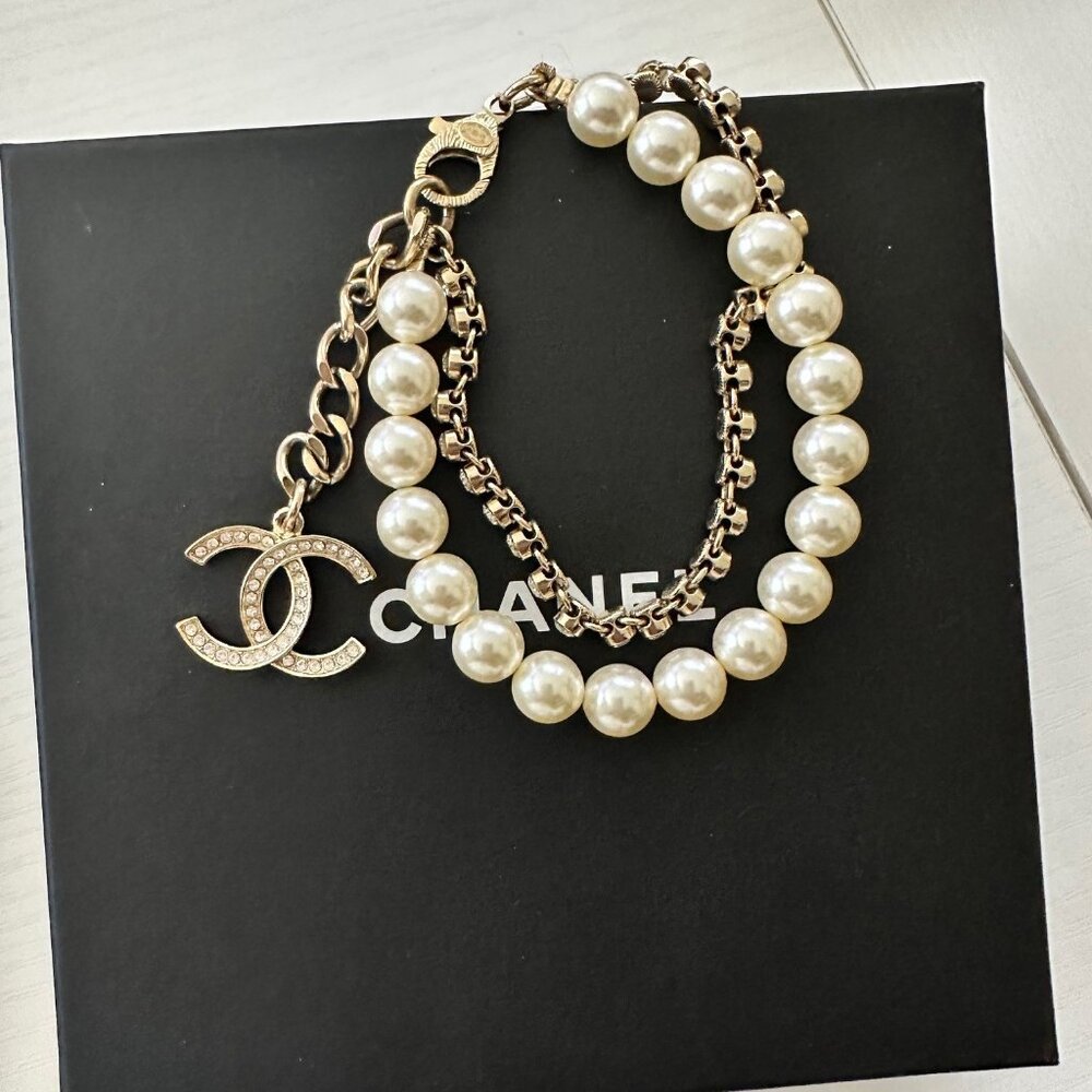 Chanel Gold & Pearl Bracelet